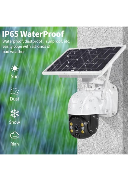 WS450 5mp Wifi Solar Ptz Güvenlik Kamerası 20W Güneş Enerjili Pır Sensör App Kontrollü Hd Kamera indirimleri