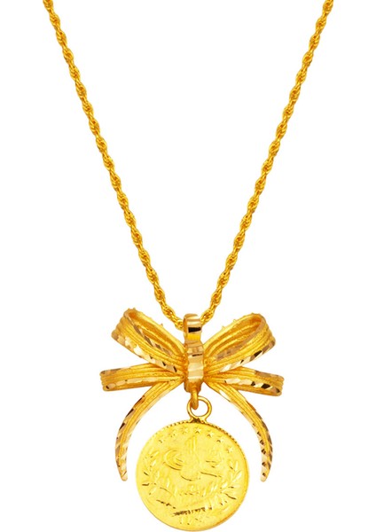 Çeyrek Reşat Altınlı 22 Ayar Kolye