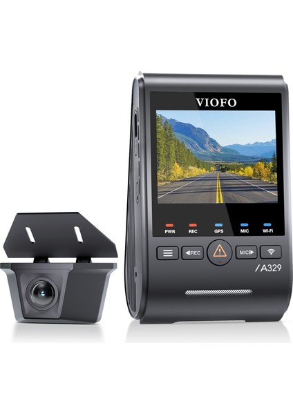 A329SW 2 Kameralı Ön ve Dış Arka Su Geçirmez 4K 60FPS+2K Sony Starvıs 2 Sensör Gps'li Araç Kamerası modelleri