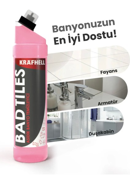 Bad Tiles Asidik Banyo Temizleyici 750ML fiyatları