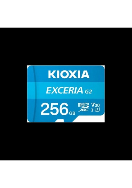 Kıoxıa 256GB Exceriag2, LMEX1L256GG2, U1 V30 4k, CL10, 100MB/S, Microsd Kart Bellek (Sd Adaptörlü)