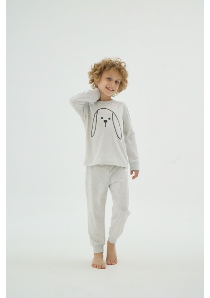 8961 Erkek Ç. Baskılı Pijama Takım
