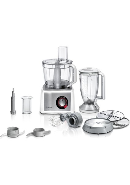 Multitalent 8 MC812S814 Mutfak Robotu – 45 Fonksiyon, 3.9l Xxl Hazne, 1.5l Blender, 1250W, Paslanmaz Çelik / Beyaz