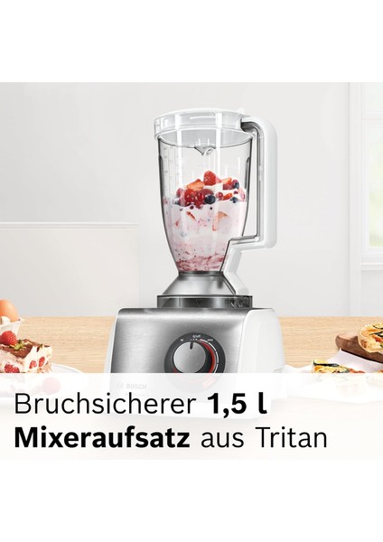 Multitalent 8 MC812S814 Mutfak Robotu – 45 Fonksiyon, 3.9l Xxl Hazne, 1.5l Blender, 1250W, Paslanmaz Çelik / Beyaz indirimleri