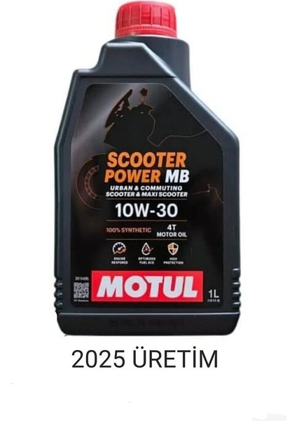Scooter Power 4t 10W30 MB 1 Lt ( 05/2025 Üretim )