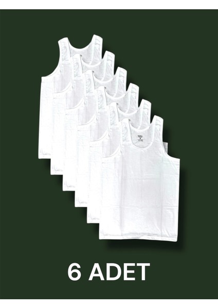 Askılı Erkek Atlet Pamuklu 6'lı Paket