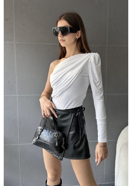 Ip Bağlamalı Deri Şort Etek fiyatları