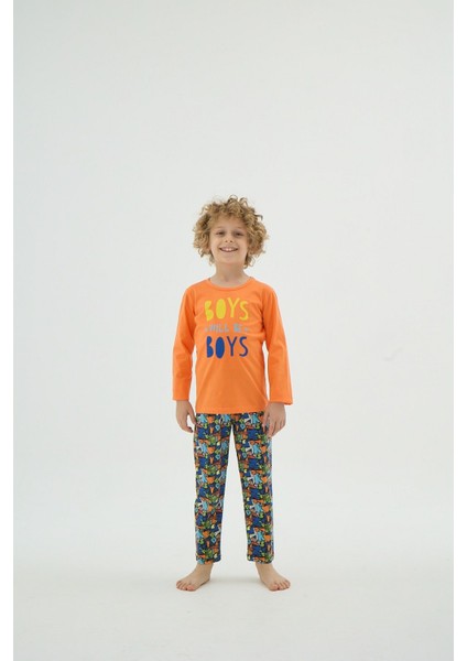 8889 Erkek Ç. Baskılı Pijama Takım
