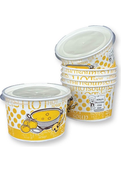 Kağıt- Karton Çorba Kâsesi 16 Oz Şeffaf Kapaklı fiyatları