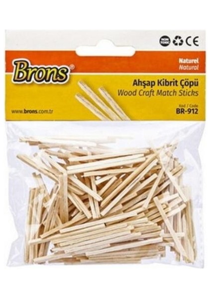 Ahşap Kibrit Çöpü Renksiz BR-912 - 2 Paket