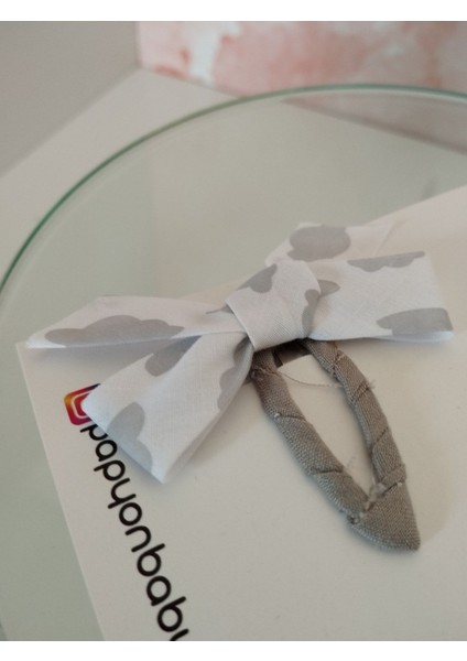 Fiyonk Çıt Çıt Toka - Gri - Organik & El Yapımı modelleri