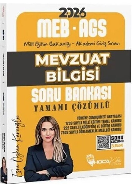 Hoca Kafası 2026 MEB-AGS Mevzuat Bilgisi Soru Bankası
