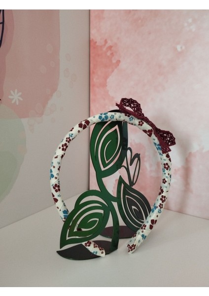 Örgü Fiyonk Taç - Bordo - Organik & El Yapımı fiyatları