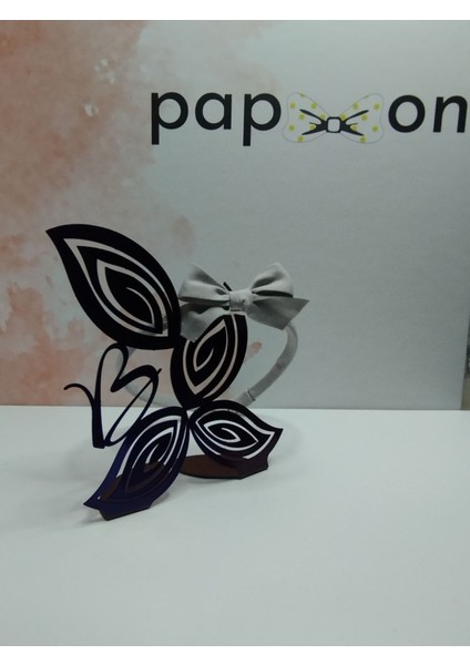 Fiyonk Taç - Gri - Organik & El Yapımı