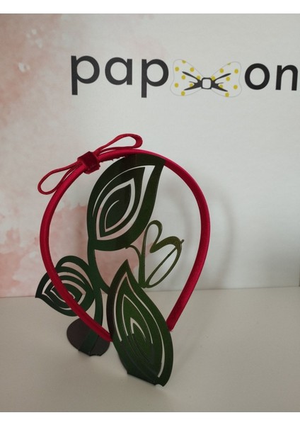 Fiyonk Kurdele Taç - Kırmızı - Organik & El Yapımı