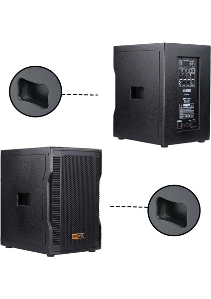 Handfest Line Array Mikrofonlu Ses Sistemi Aktif Subwoofer + Line Hoparlör 2000W modelleri