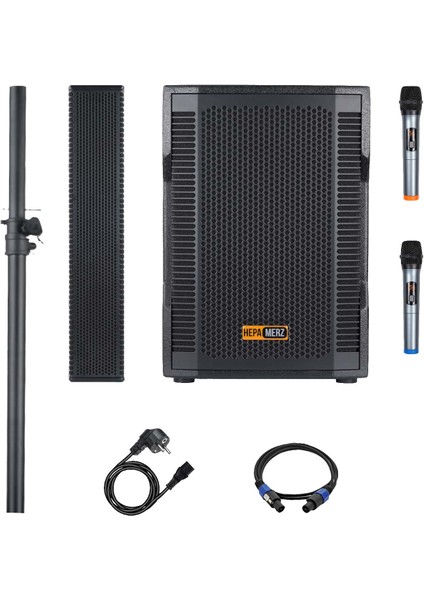 Handfest Line Array Mikrofonlu Ses Sistemi Aktif Subwoofer + Line Hoparlör 2000W fırsatları