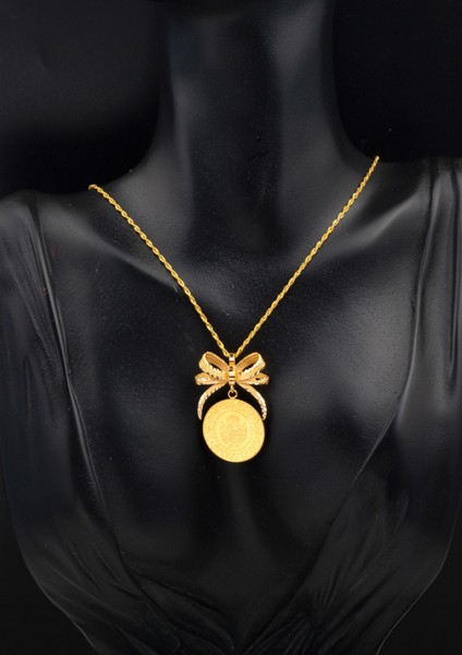 Yarım Altınlı 22 Ayar Fiyonklu Kolye fiyatları