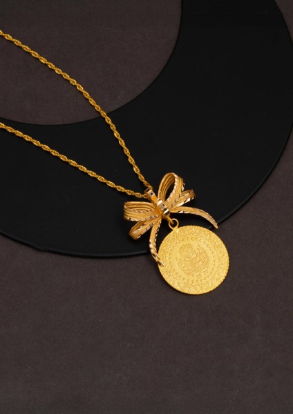 Yarım Altınlı 22 Ayar Fiyonklu Kolye fırsatları