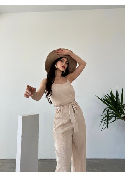 Ip Askılı Kuşaklı Krinkle Tulum modelleri