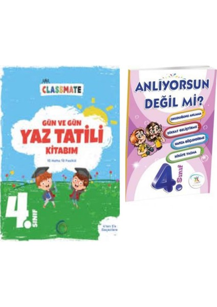 4. Sınıf Gün ve Gün Yaz Tatili Kitabım ve Anlıyorsun Değil Mi?okuma Anlama Kitabı