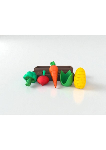 Hareketli Sebzeler Oyuncağı - Mısır - Havuç - Turp - Brokoli - Dekoratif Ürün fırsatları