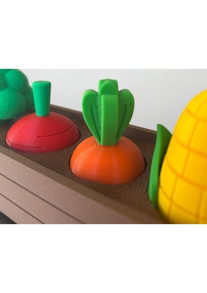 Hareketli Sebzeler Oyuncağı - Mısır - Havuç - Turp - Brokoli - Dekoratif Ürün