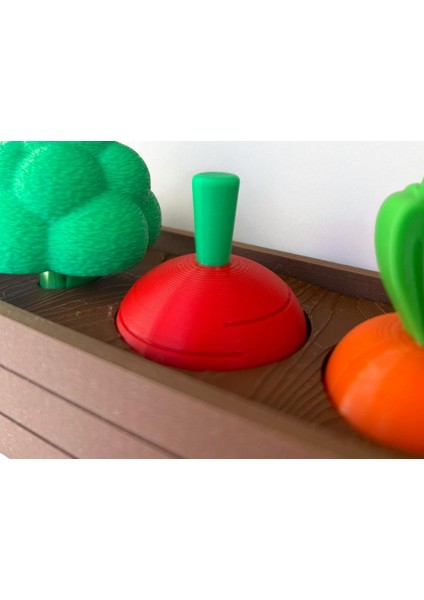 Hareketli Sebzeler Oyuncağı - Mısır - Havuç - Turp - Brokoli - Dekoratif Ürün