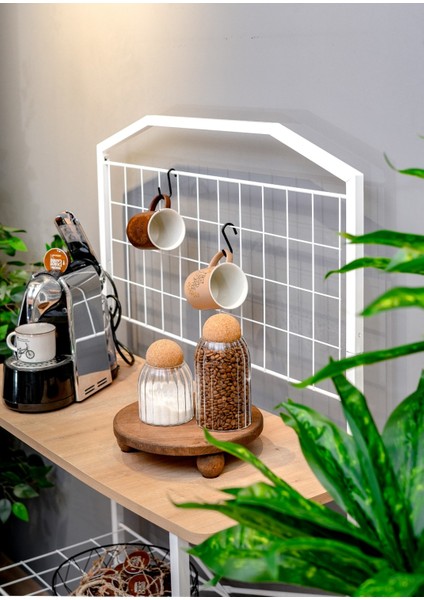 Bohem Beyaz Metal Mutfak Bangosu Safir Meşe Ahşap Kahve Köşesi Dekoratif Amaçlı Bar Masa indirimleri