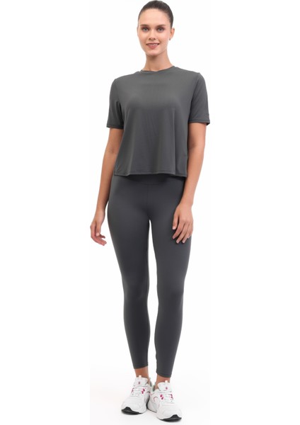Wl 11UUR24DP3300 Yog 5pr Antrasit Kadın Kısa Kol T-Shirt modelleri