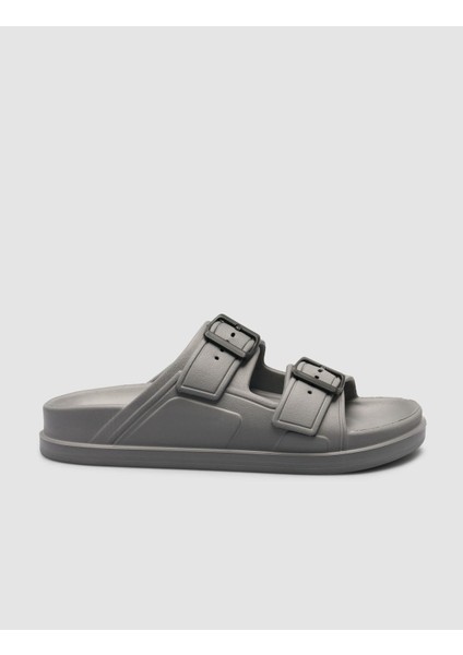 Capri Premium Çift Tokalı Füme Eva Erkek Terlik