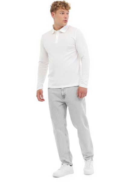 MB SN329 Ukol Polo 5pr Beyaz Erkek Uzun Kol T-Shirt modelleri