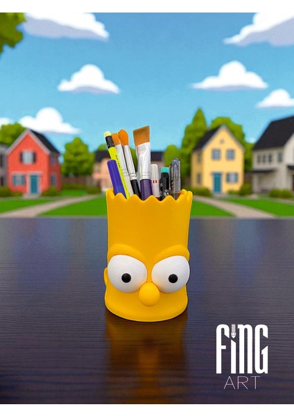 Bart Simpson Tasarımlı Kalemlik ve Organizer – Kalem, Fırça, Makyaj ve Banyo Düzenleyici fiyatları