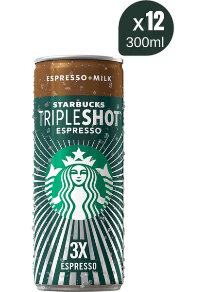 Tripleshot Espresso + Milk 300 ml x 12 Adet - Soğuk Kahve