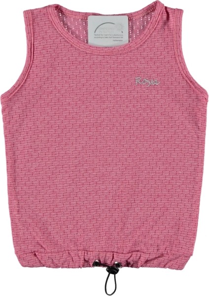 Bel Stoperli Kolsuz Kız Tshırt Fuşya