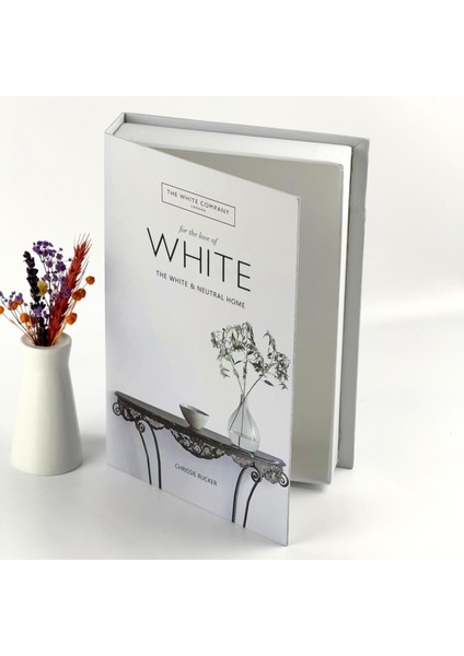 Kitap Görünümlü Dekoratif Kutu, Iskandinav Tarzı Kitap Şeklinde Saklama Kutusu, Ev Dekorasyonu, Modern Ev Dekorasyonu- White modelleri