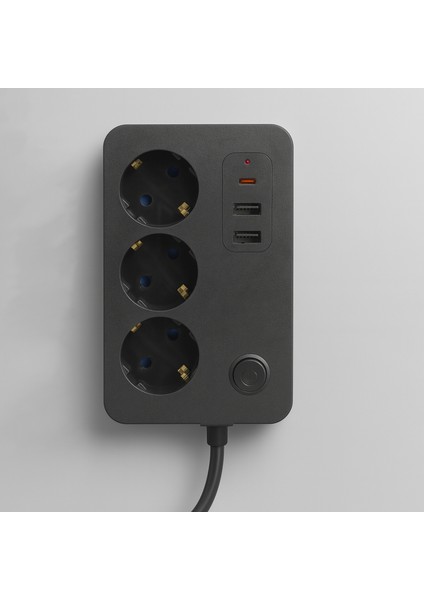 3 Prizli 3 USB Girişli Çocuk Akım Korumalı Topraklı Golyat Grup Şarj Fiş Priz 2 Metre Uzatma Kablosu fiyatları