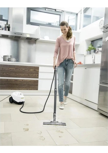 Sc 3 Easyfix Buharlı Temizleyici 30 Sn Hızlı Isınma, Kimyasal gerektirmez Beyaz Buharlı Temizlik Makinesi