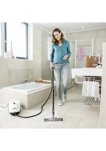 Sc 3 Easyfix Buharlı Temizleyici 30 Sn Hızlı Isınma, Kimyasal gerektirmez Beyaz Buharlı Temizlik Makinesi