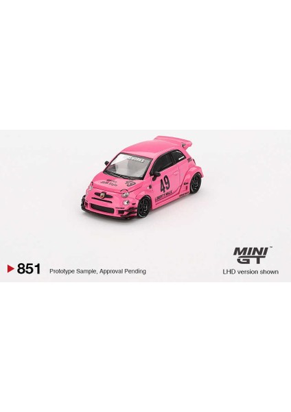 1:64 Abarth 595 Lb Works x Abas Works Pink Blister Paket Diecast Model Araba fiyatları