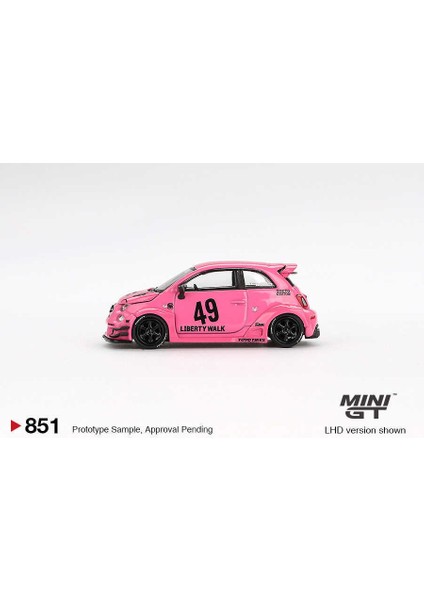 1:64 Abarth 595 Lb Works x Abas Works Pink Blister Paket Diecast Model Araba fırsatları