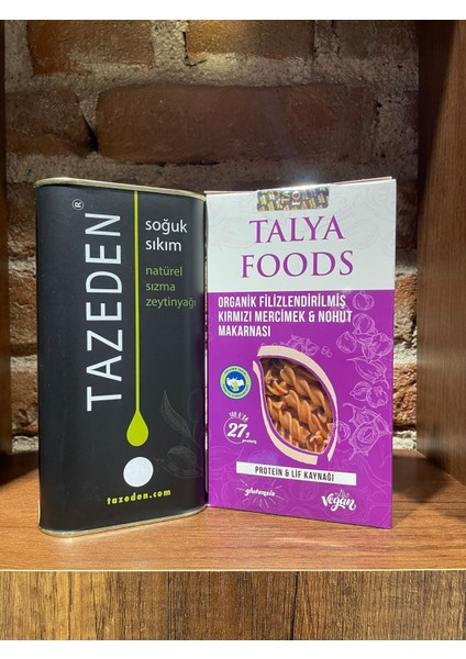Tazeden Erken Hasat Soğuk Sıkım Zeytinyağı & Talya Foods Organik Glutensiz Makarna