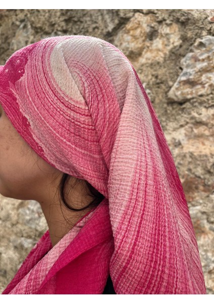 Pembe Desenli Pamuklu Yazma – Yumuşak Dokulu, Günlük ve Özel Gün Kullanımına Uygun modelleri