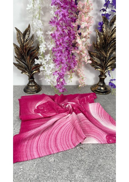 Pembe Desenli Pamuklu Yazma – Yumuşak Dokulu, Günlük ve Özel Gün Kullanımına Uygun fırsatları