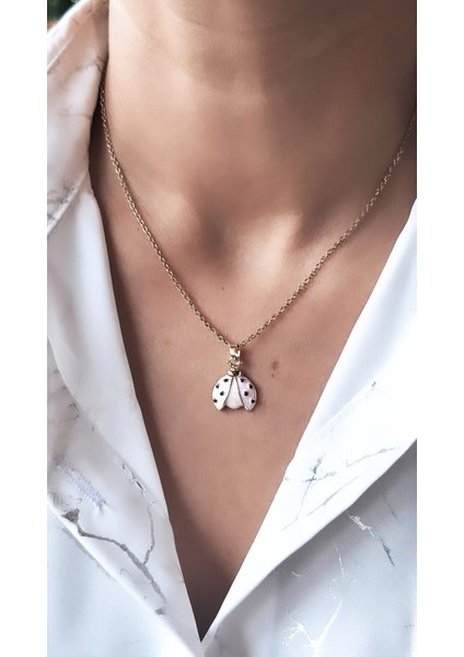 Kanatlı Uğur Böceği Figürlü Çelik Kolye fiyatları