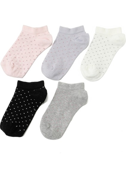 Sım Puan 5 Lı Ptk-W 5pr Çok Renkli Kız Çocuk 5'li Patik Çorap