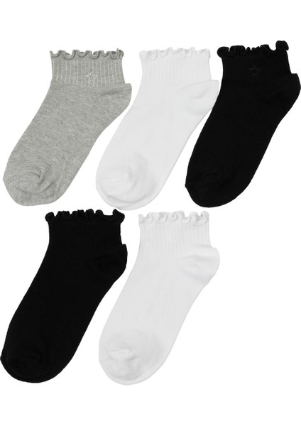 Yıldız Nks 5 Lı Ptk-W 5pr Siyah Kadın 5'li Patik Çorap