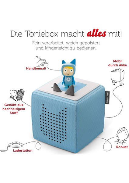 Toniebox Çocuk Hikaye & Müzik Kutusu – Beere (Kinderlieder) Veya Blau (Paw Patrol) Set, Kablosuz Audioplayer, Kreativ-Tonie + 4 Figür, Ingilizce/almanca/fransızca Destekli modelleri