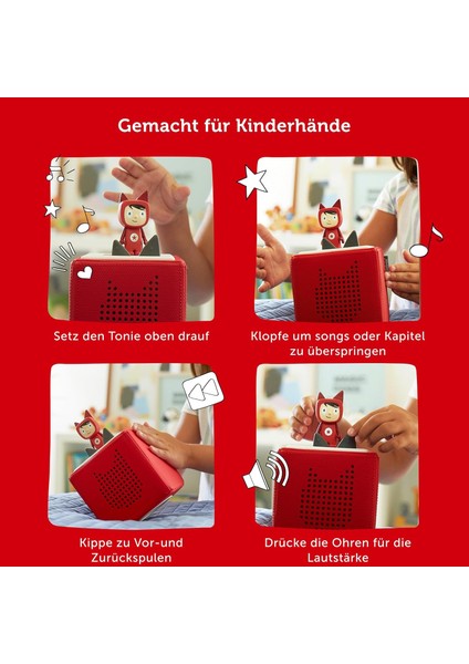 Toniebox Çocuk Hikaye & Müzik Kutusu – Beere (Kinderlieder) Veya Blau (Paw Patrol) Set, Kablosuz Audioplayer, Kreativ-Tonie + 4 Figür, Ingilizce/almanca/fransızca Destekli fırsatları