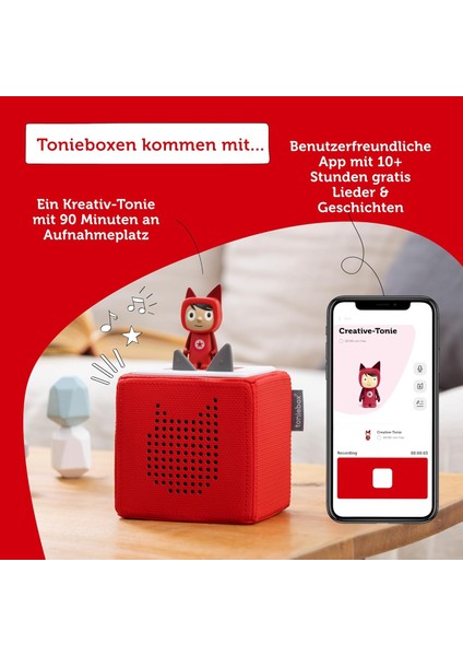 Toniebox Çocuk Hikaye & Müzik Kutusu – Beere (Kinderlieder) Veya Blau (Paw Patrol) Set, Kablosuz Audioplayer, Kreativ-Tonie + 4 Figür, Ingilizce/almanca/fransızca Destekli indirimleri